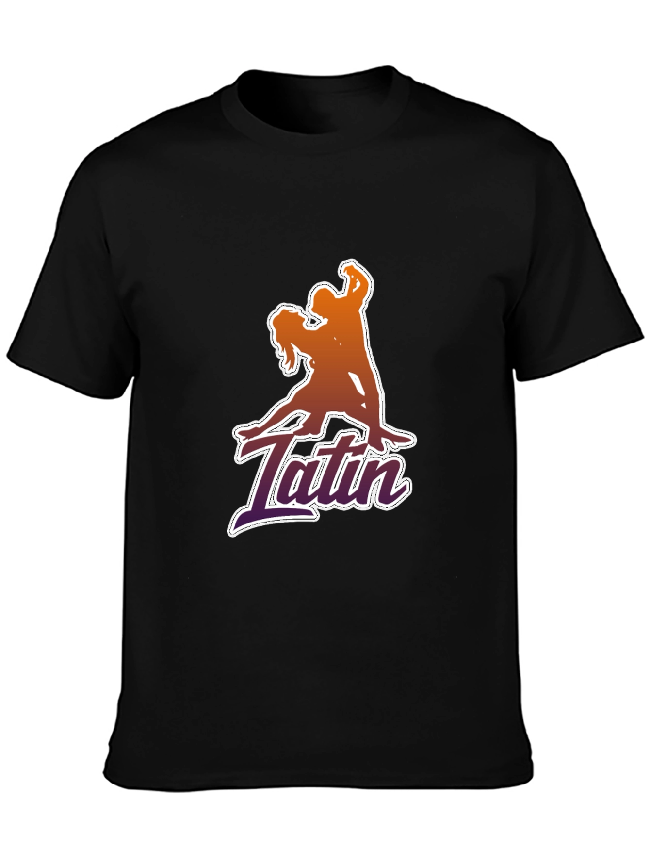 Latin Dance Graphic Tee - Stylish Black T-Shirt