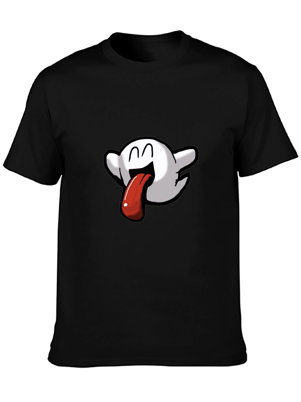 Boo Tongue T-Shirt - Quirky Black Tee
