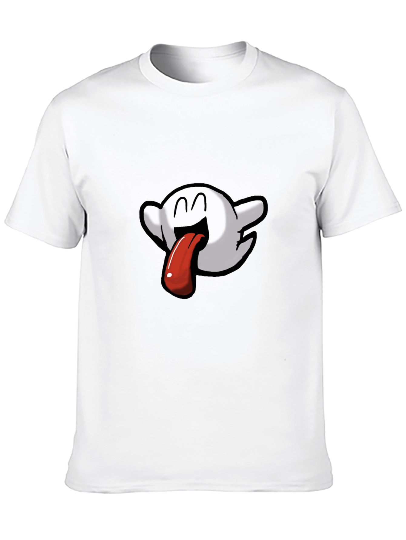 Boo Tongue T-Shirt - Quirky Black Tee