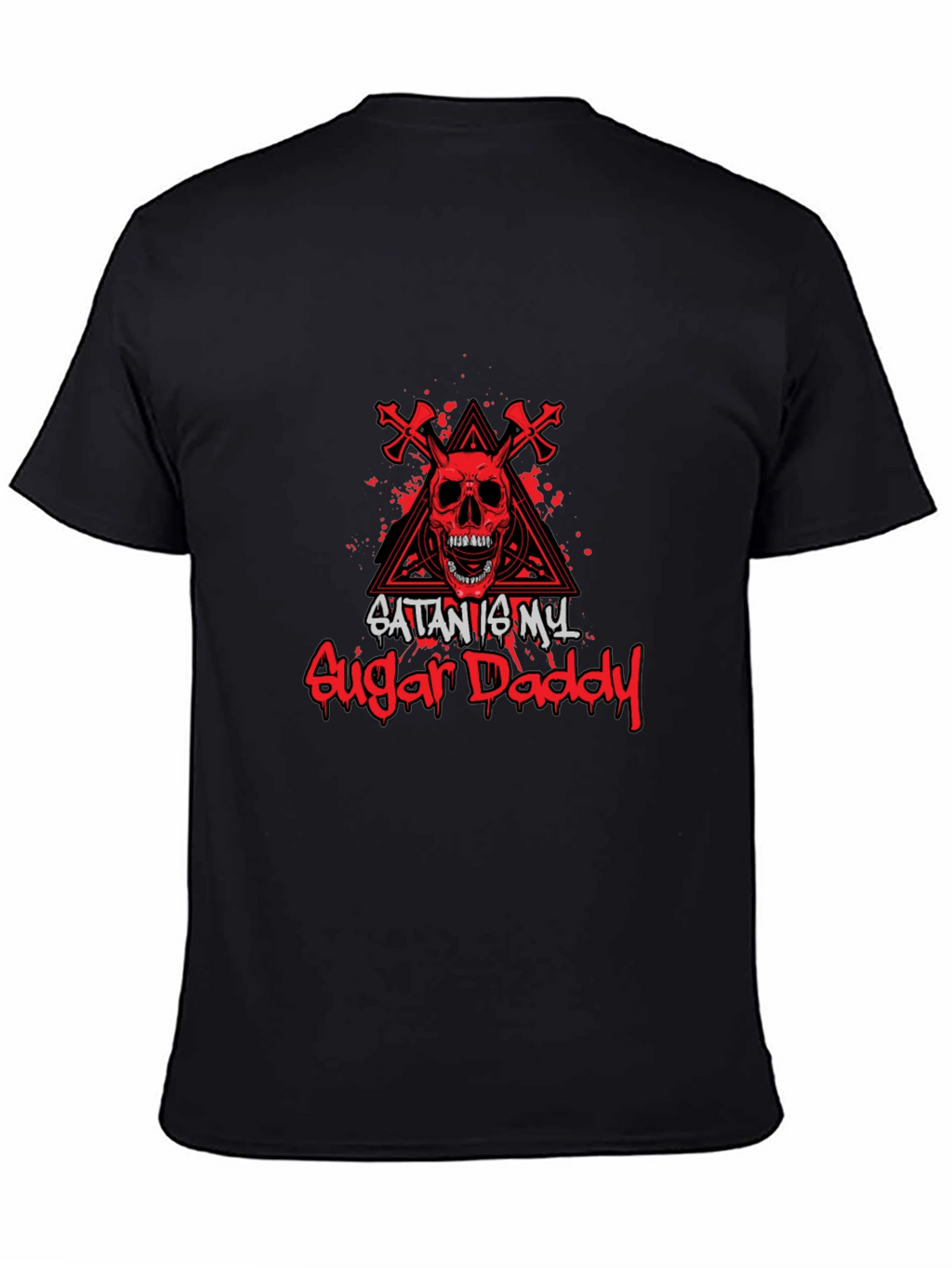 Satan is My Sugar Daddy Black Graphic Tee