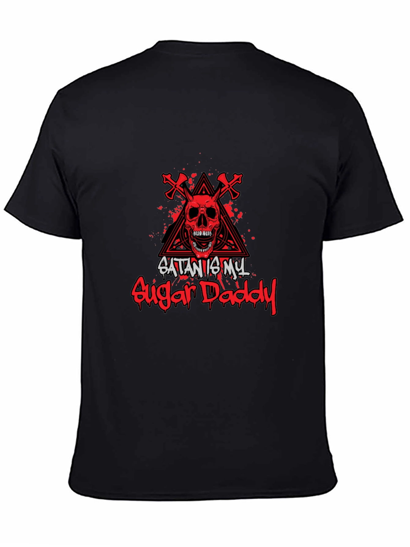 Satan is My Sugar Daddy Black Graphic Tee