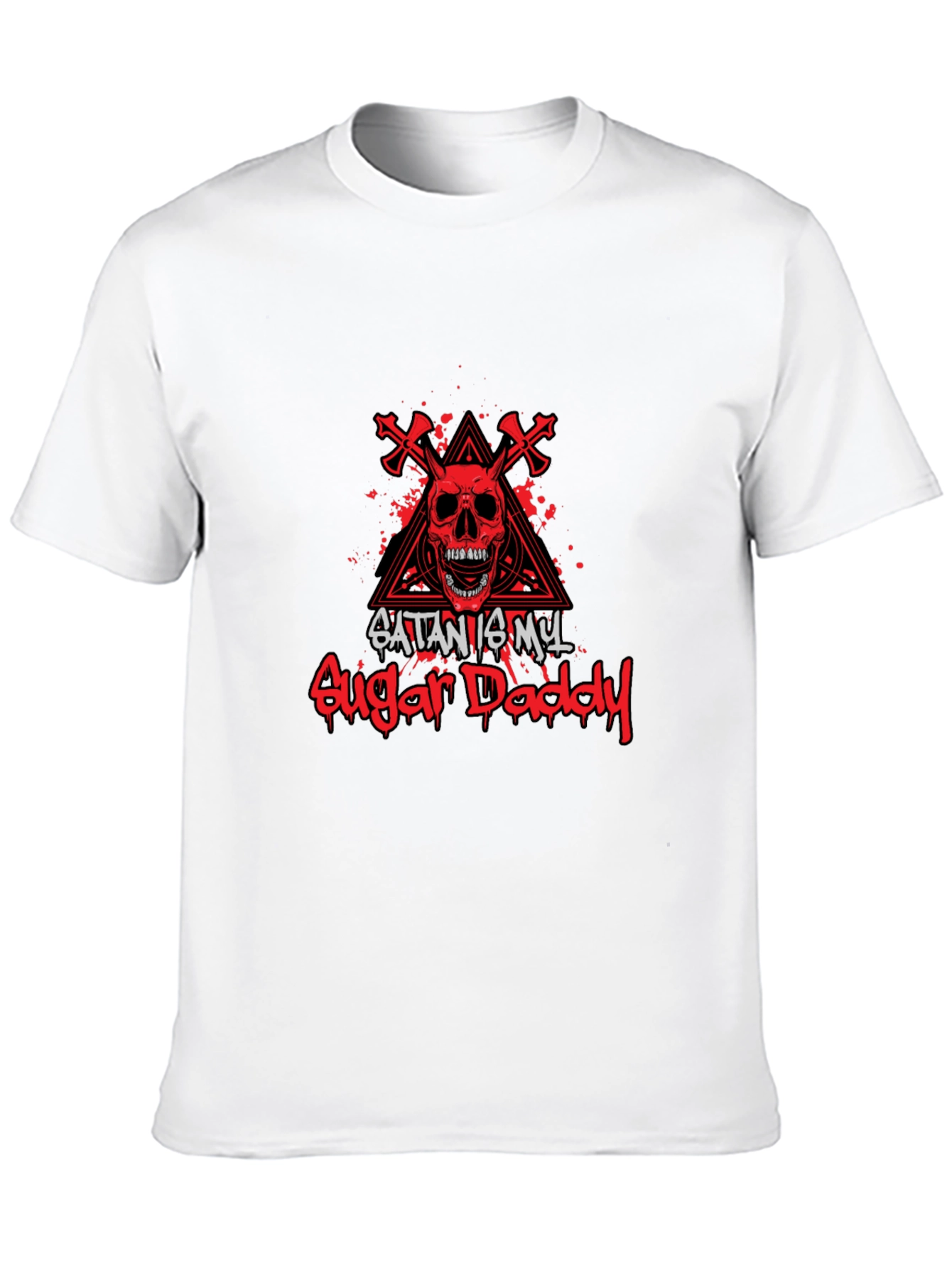 Satan is My Sugar Daddy Black Graphic Tee