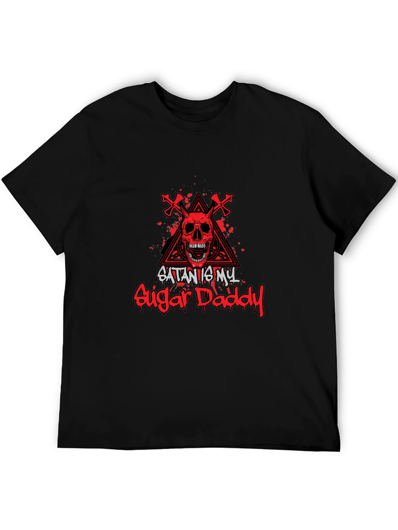 Satan is My Sugar Daddy Black Graphic Tee