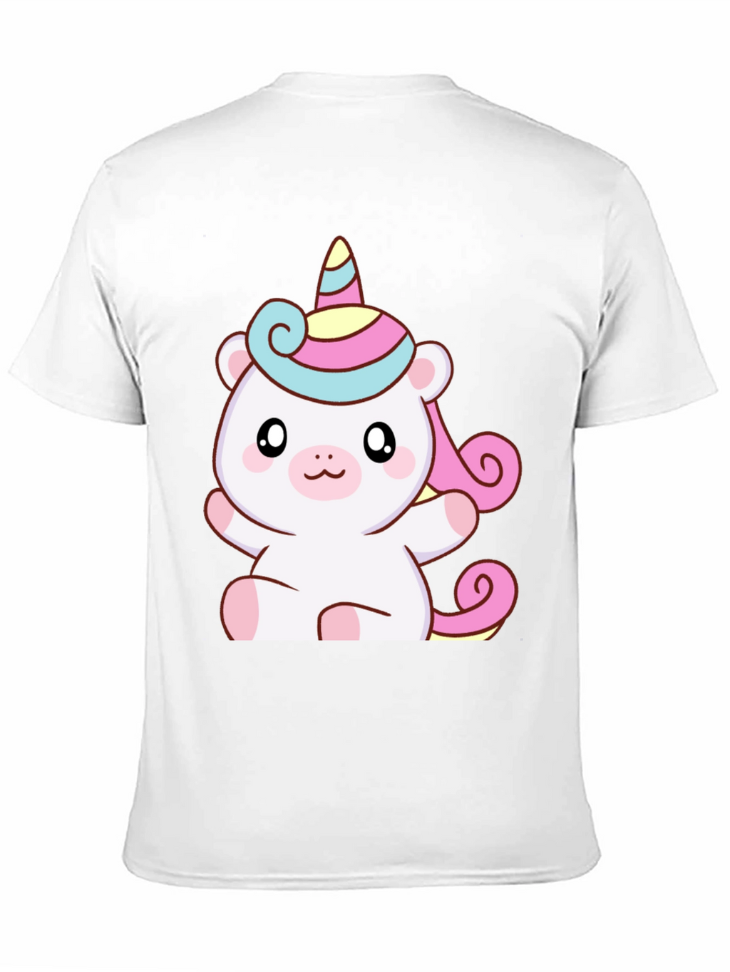 Cute Unicorn Bear Graphic Black T-Shirt