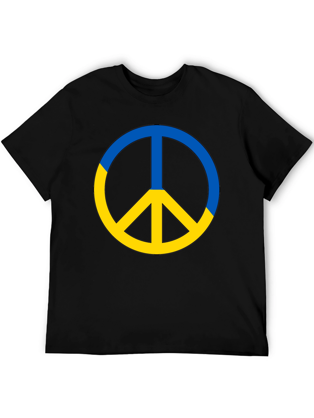 Ukraine Peace Sign T-Shirt - Black