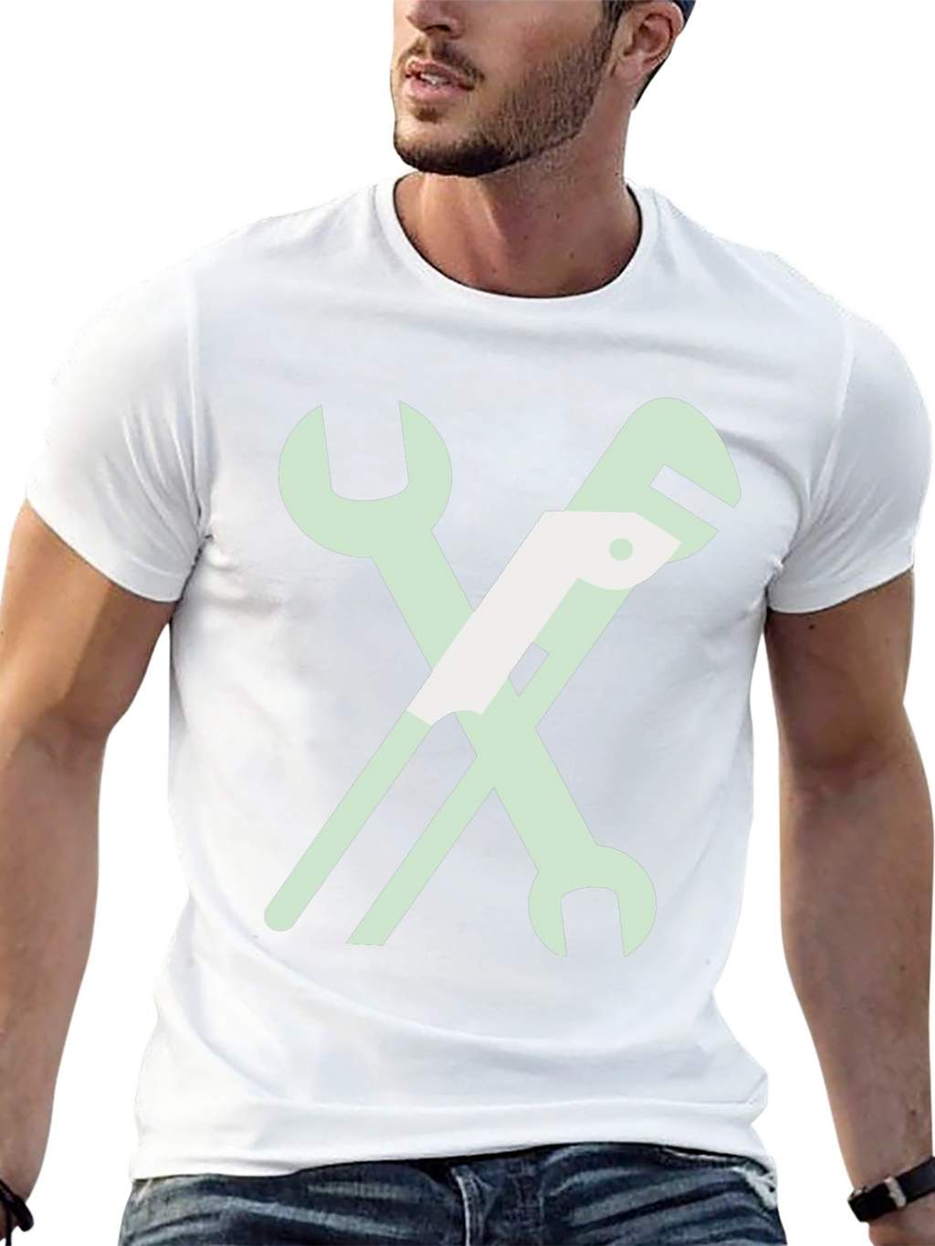Wrench Graphic T-Shirt - Black Cotton Tee