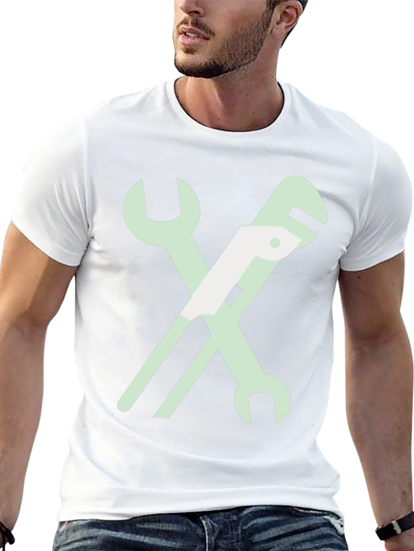 Wrench Graphic T-Shirt - Black Cotton Tee