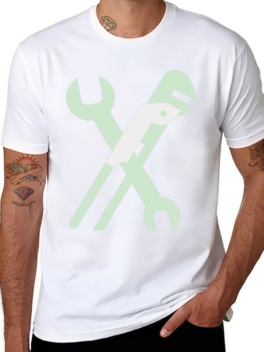 Wrench Graphic T-Shirt - Black Cotton Tee