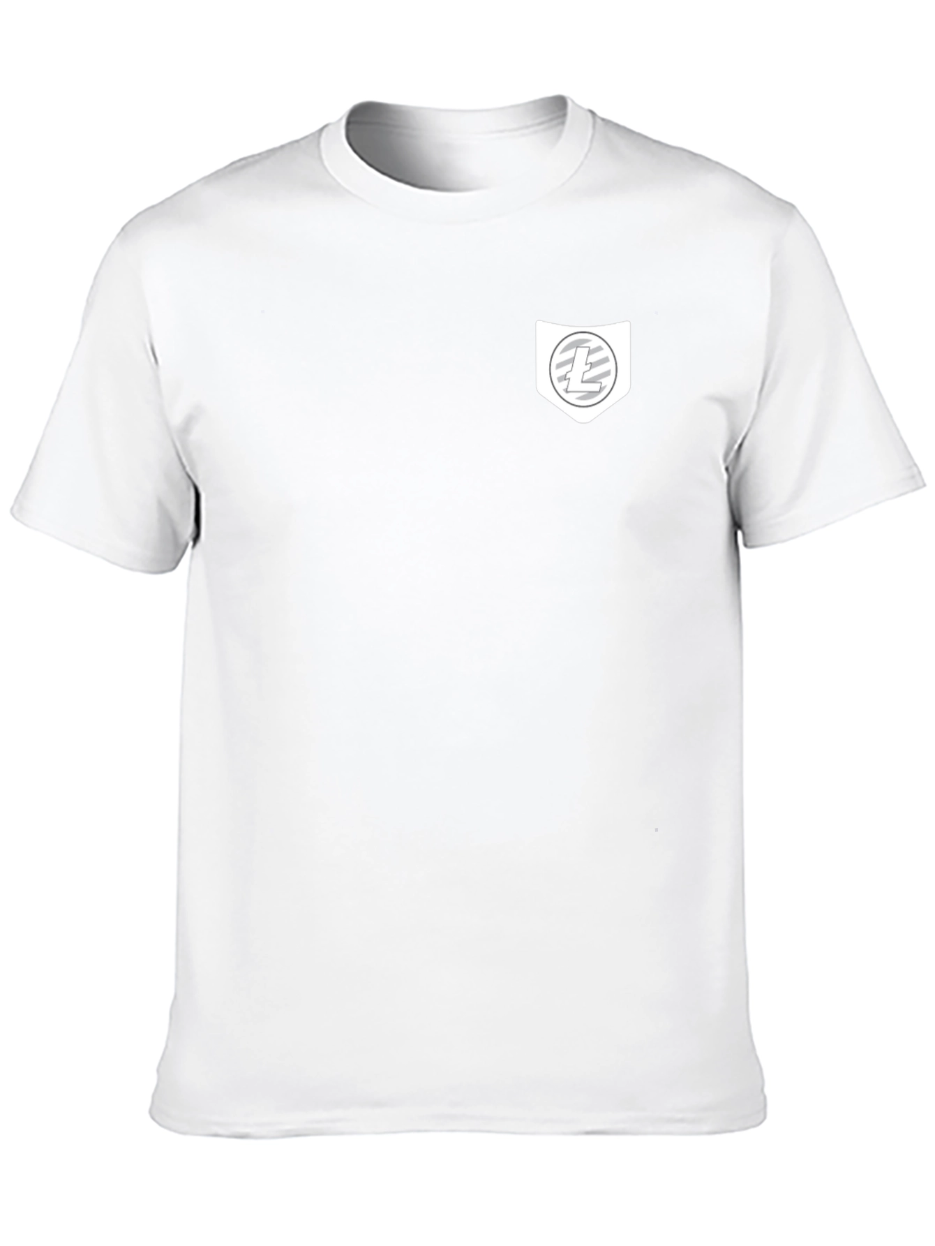 Black Crypto T-Shirt with Pocket Litecoin Logo