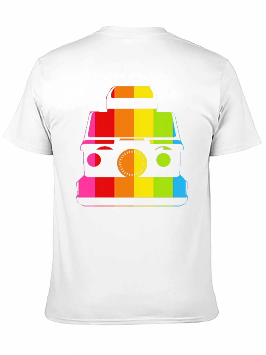 Retro Rainbow Camera Graphic T-Shirt