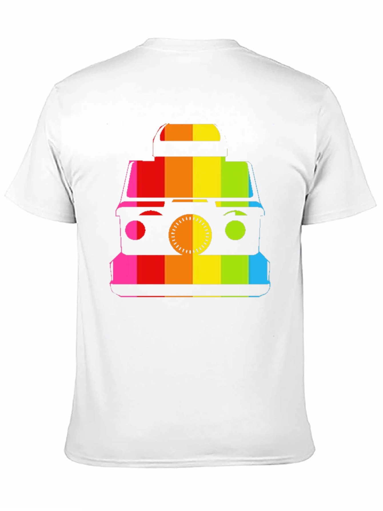Retro Rainbow Camera Graphic T-Shirt