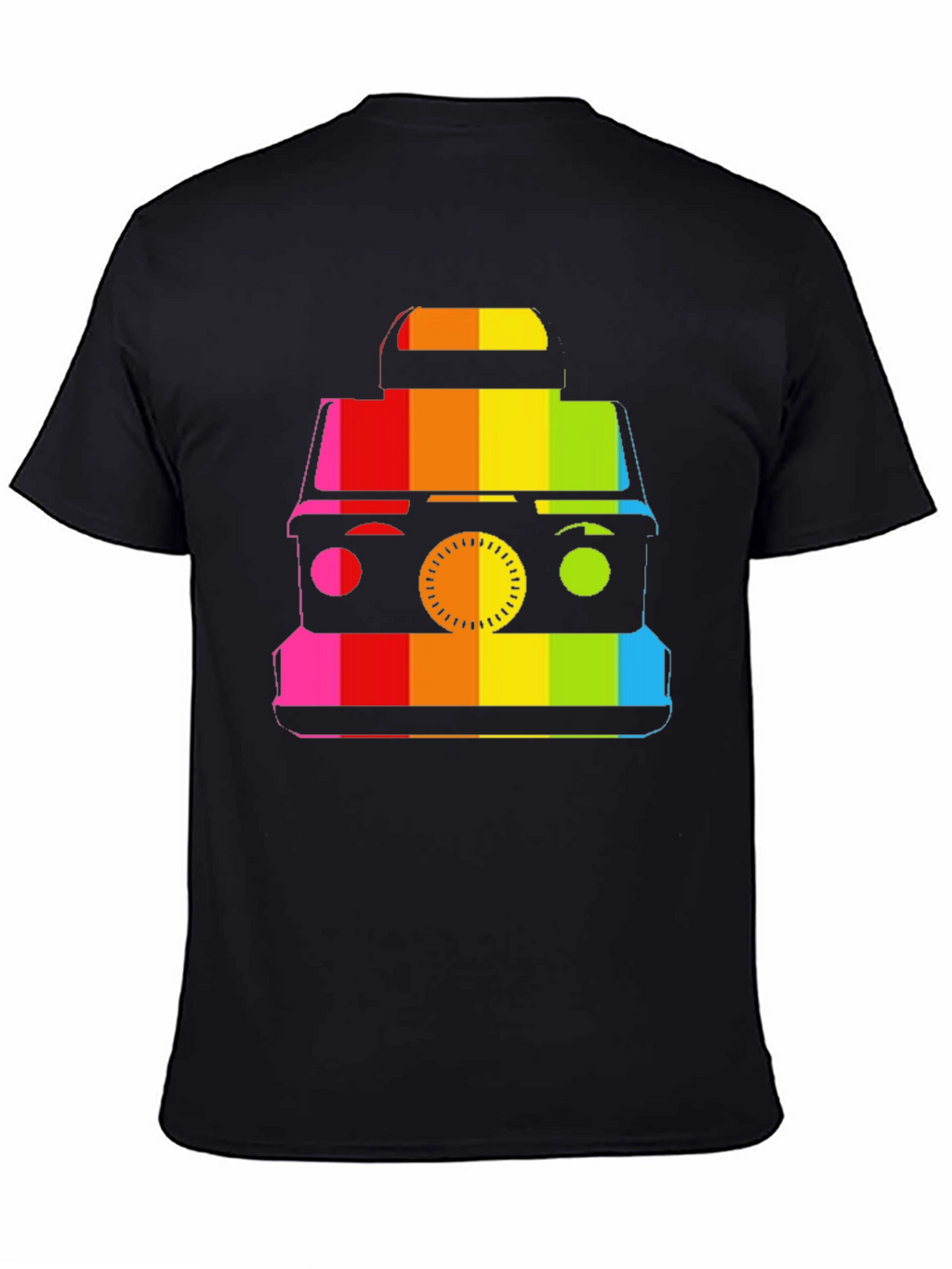 Retro Rainbow Camera Graphic T-Shirt