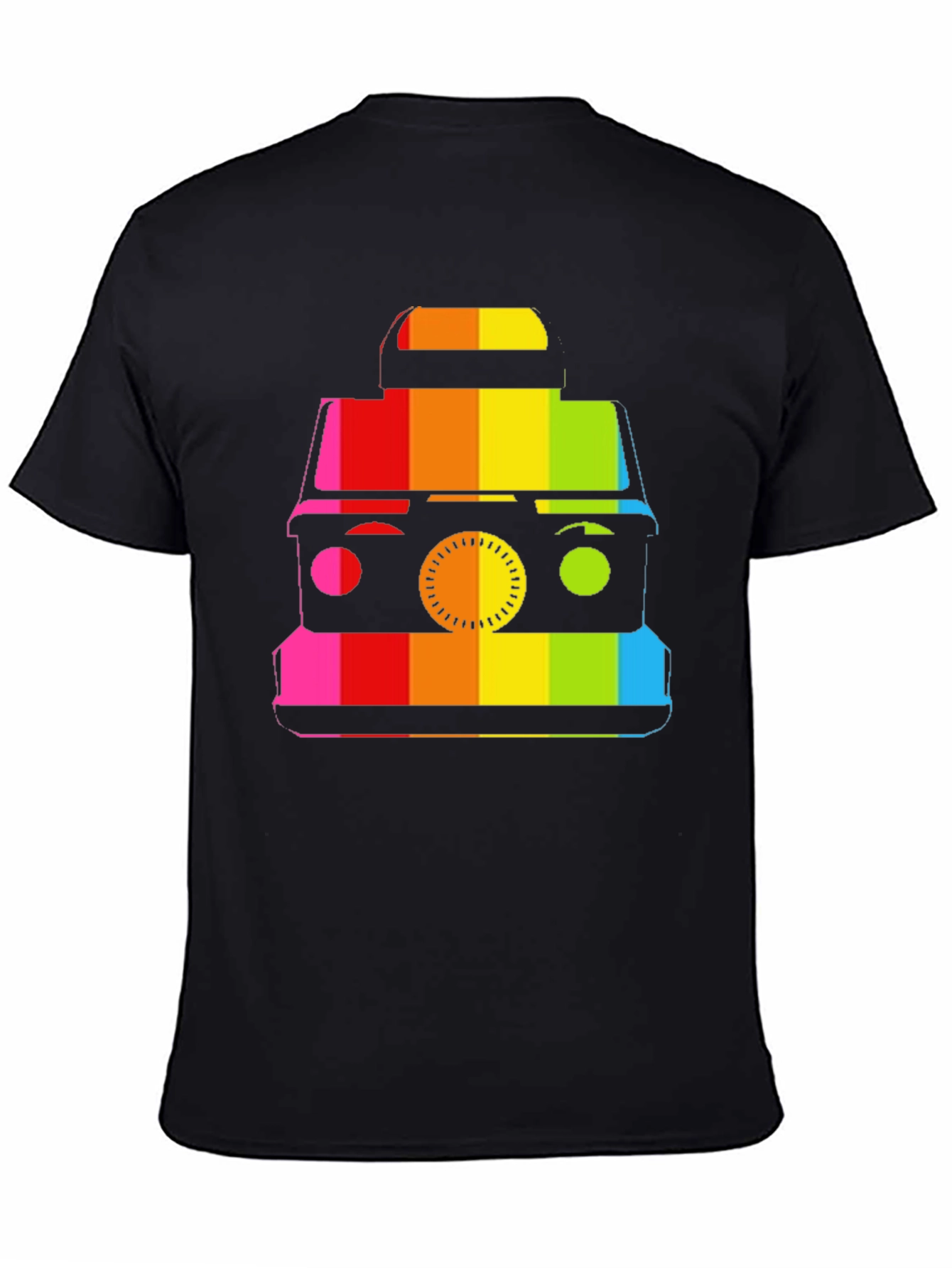 Retro Rainbow Camera Graphic T-Shirt