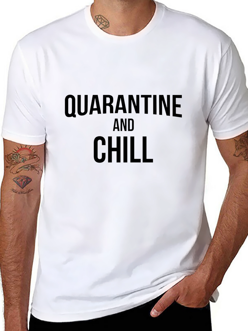 Quarantine and Chill Black T-Shirt