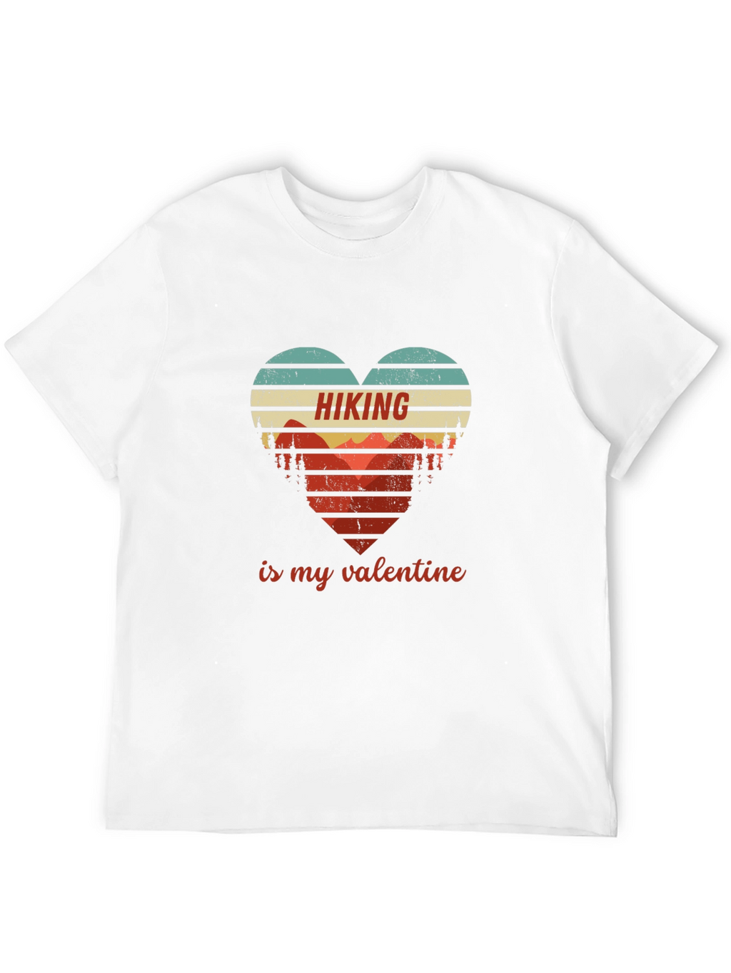 Hiking Valentine Heart Graphic Tee