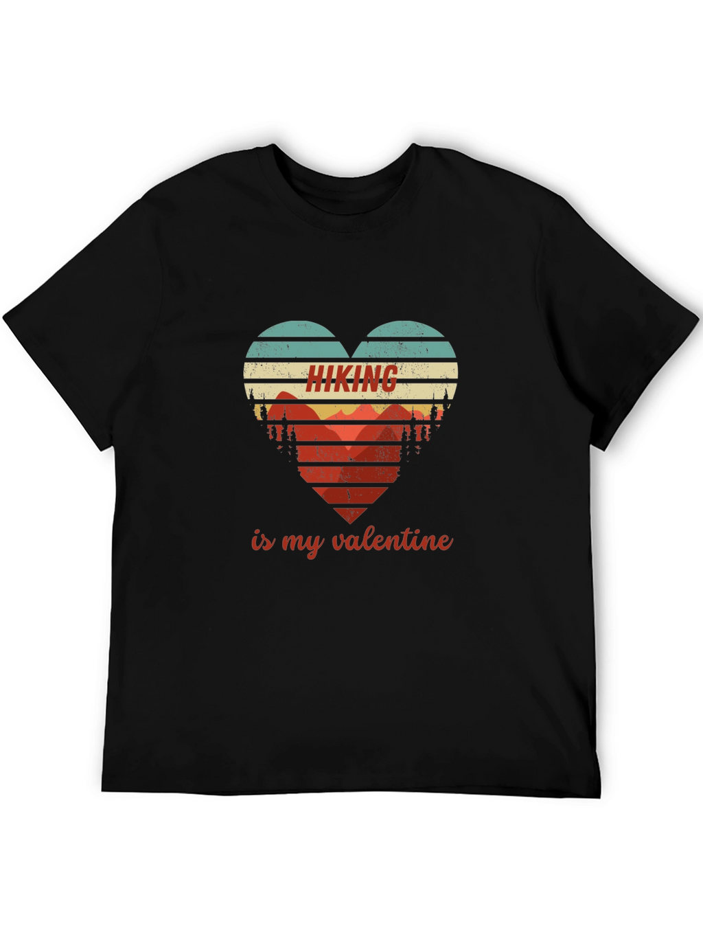 Hiking Valentine Heart Graphic Tee