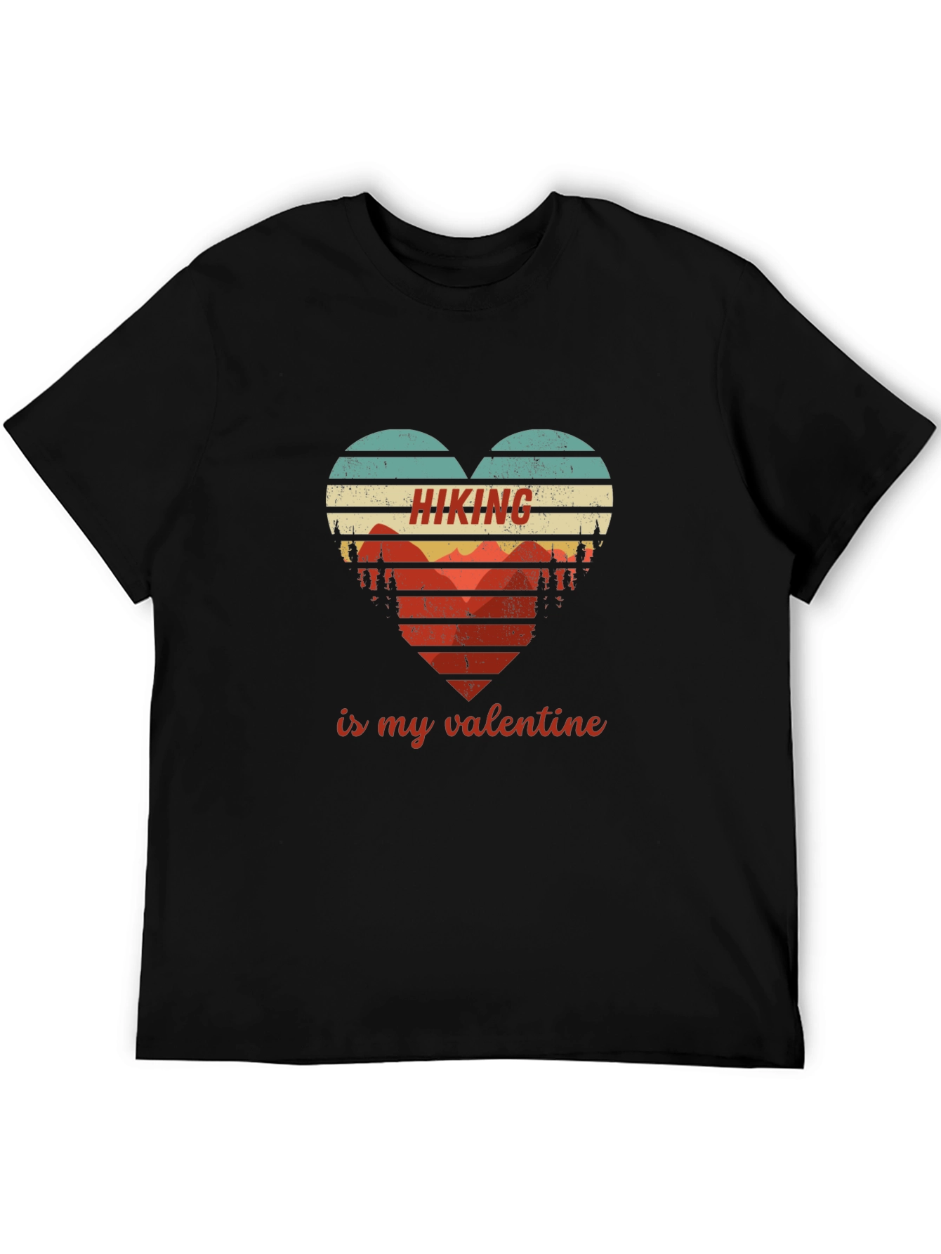 Hiking Valentine Heart Graphic Tee