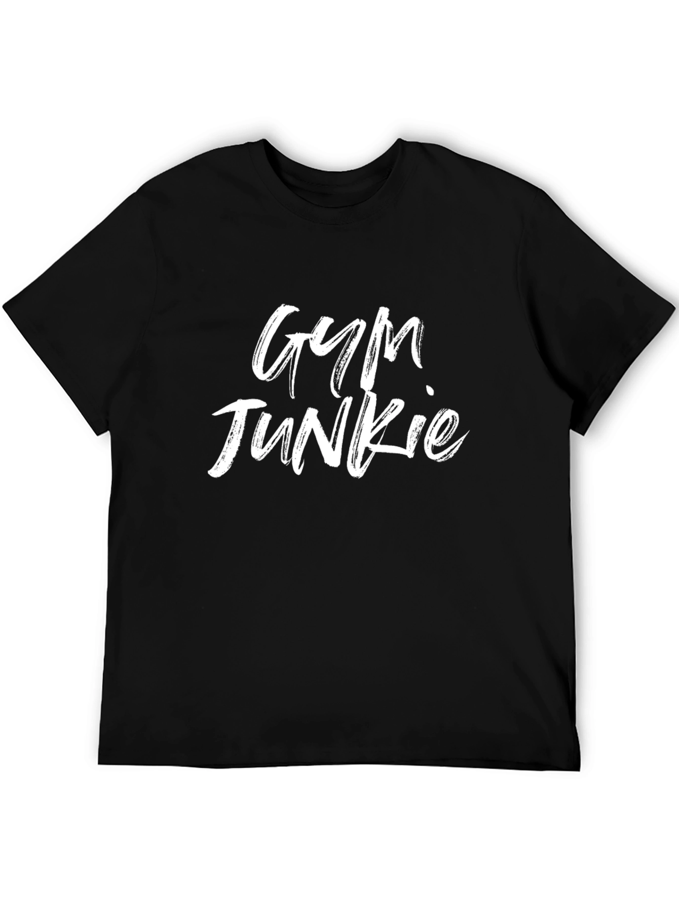 Gym Junkie T-Shirt - Mens Black Tee with Bold Graphic