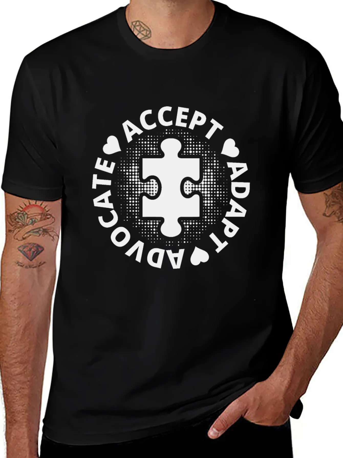 Autism Awareness T-Shirt - Accept Adapt Advocate