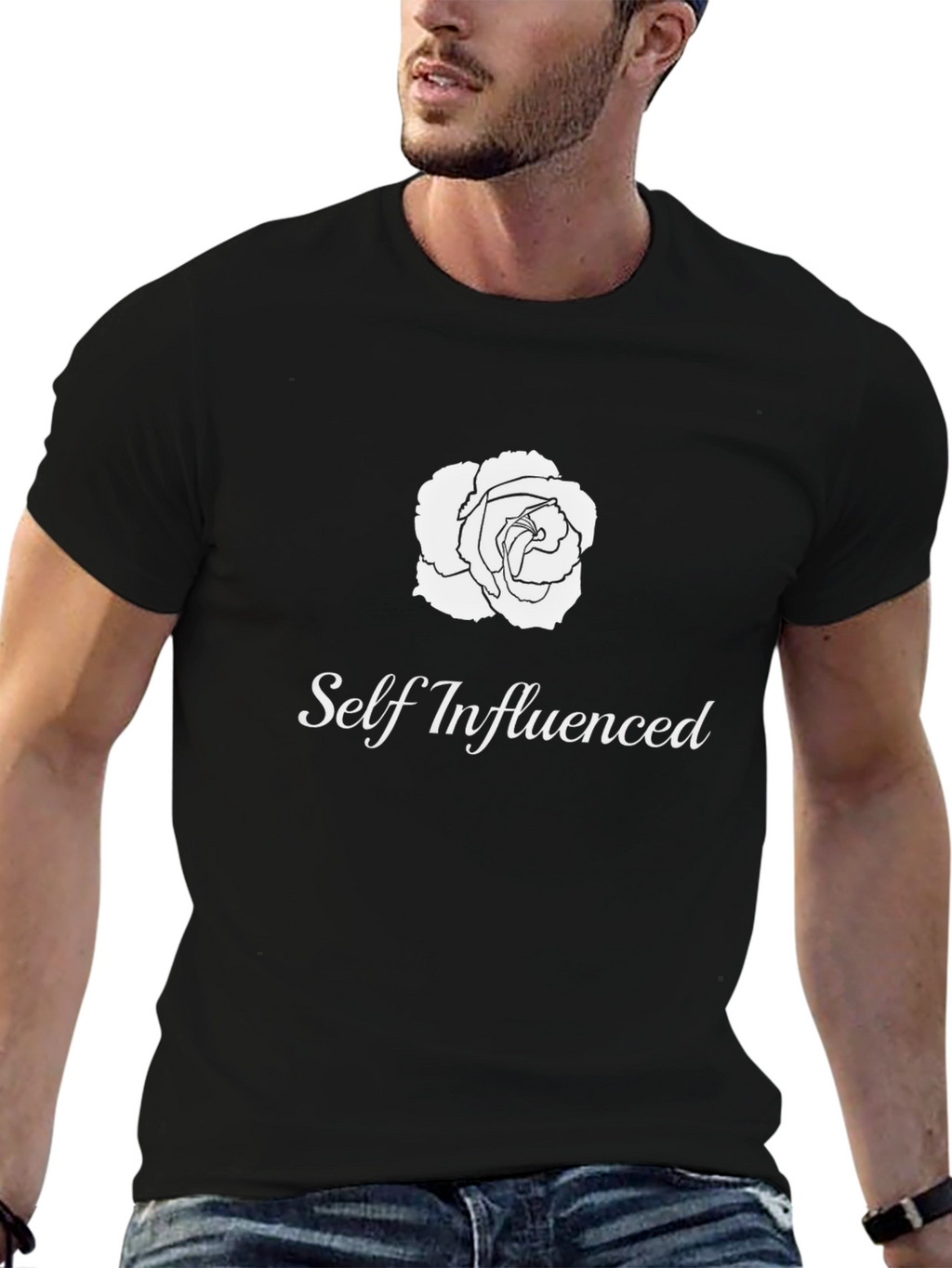 Self Influenced Rose Graphic T-Shirt - Soft Cotton Tee