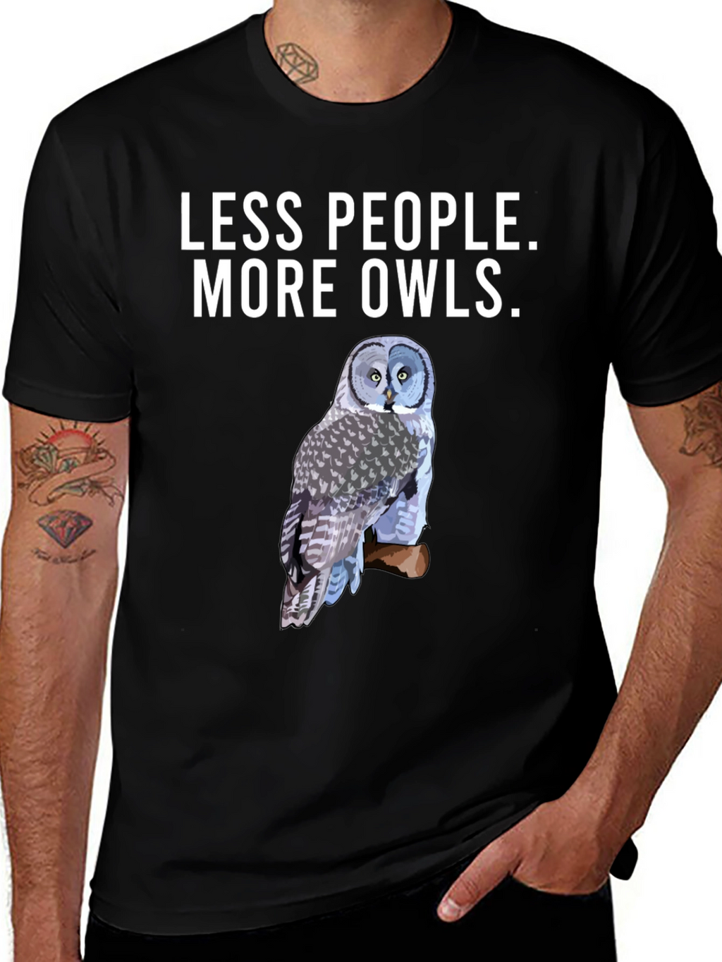 Less People More Owls T-Shirt
