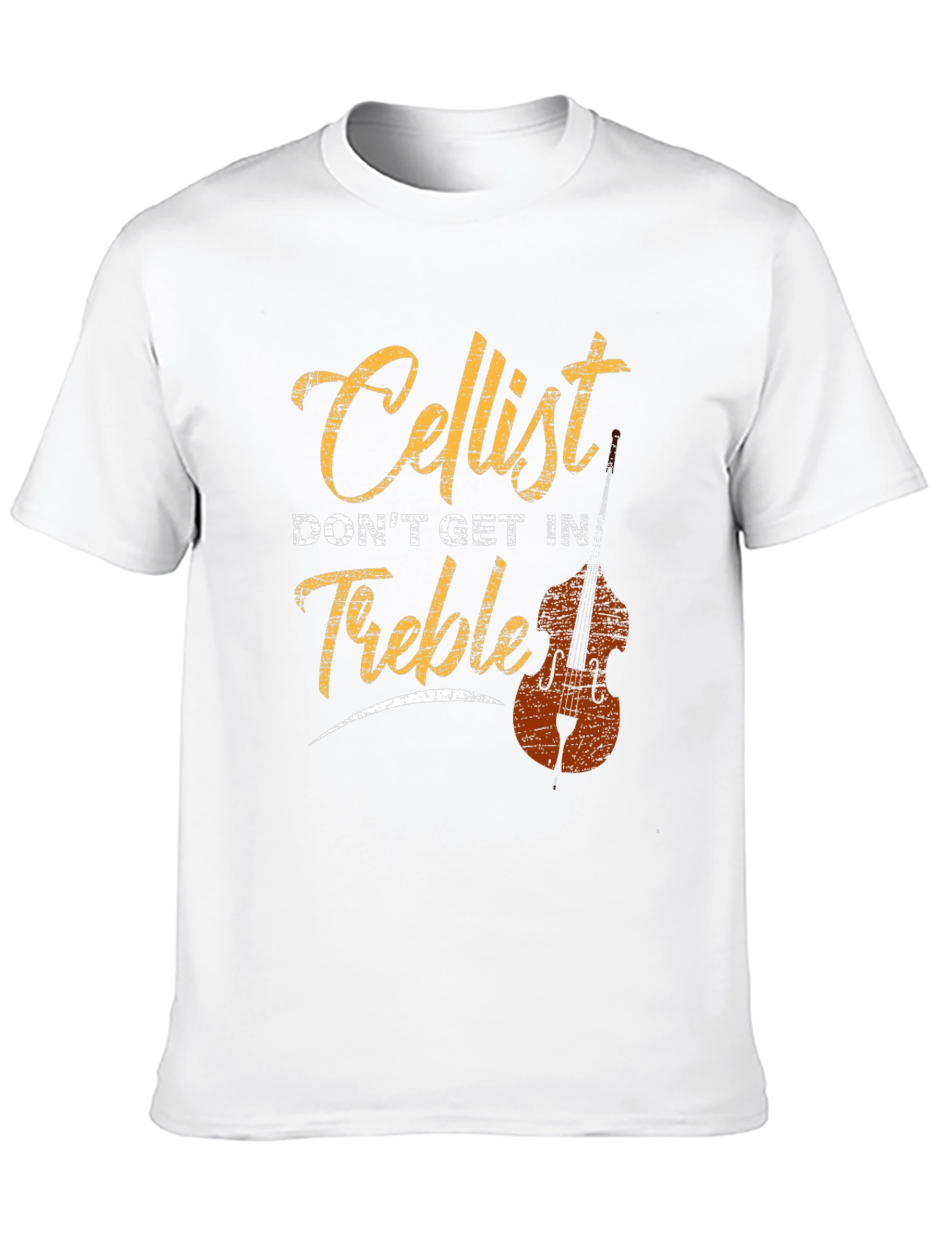 Cellist Dont Get In Treble Graphic T-Shirt