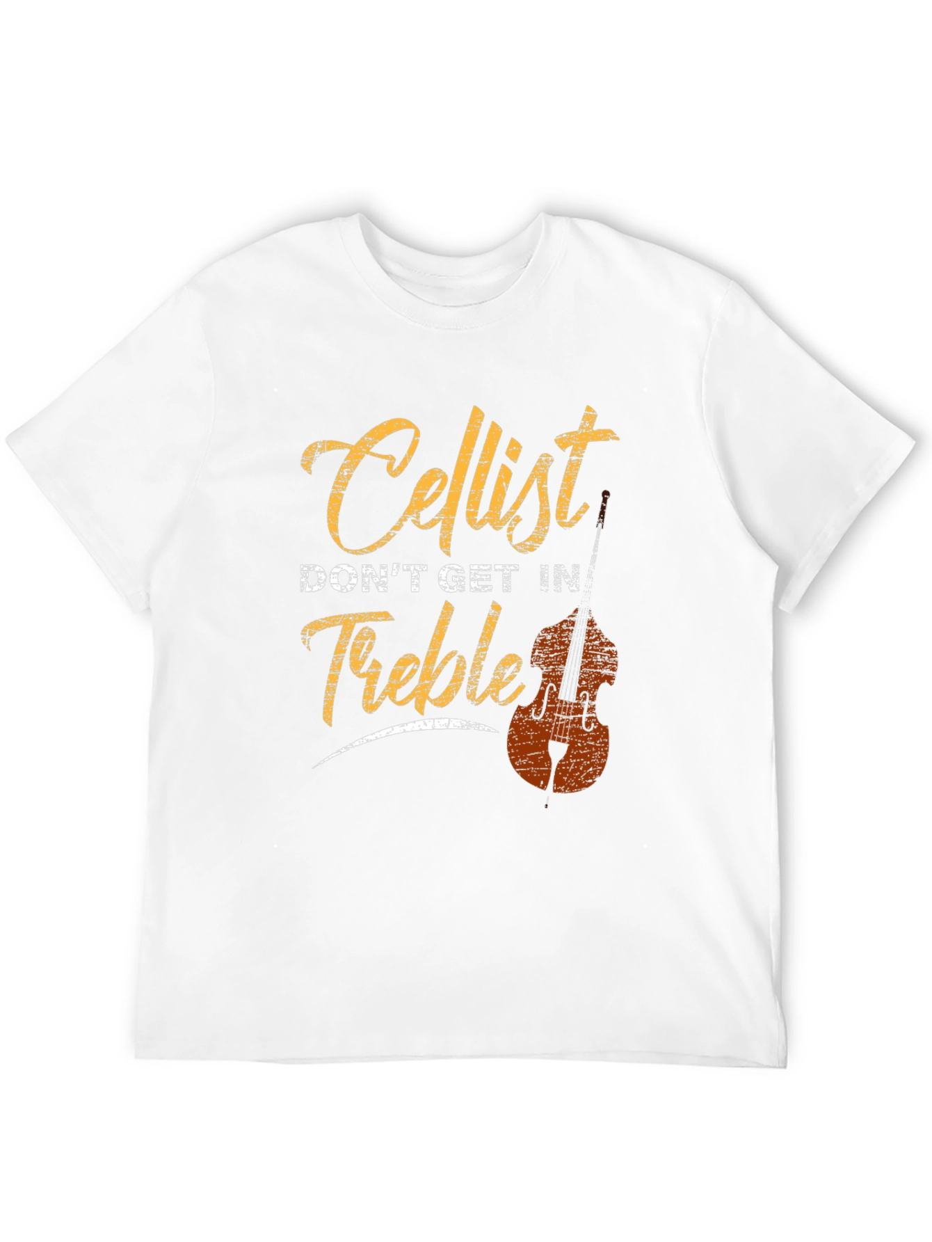 Cellist Dont Get In Treble Graphic T-Shirt