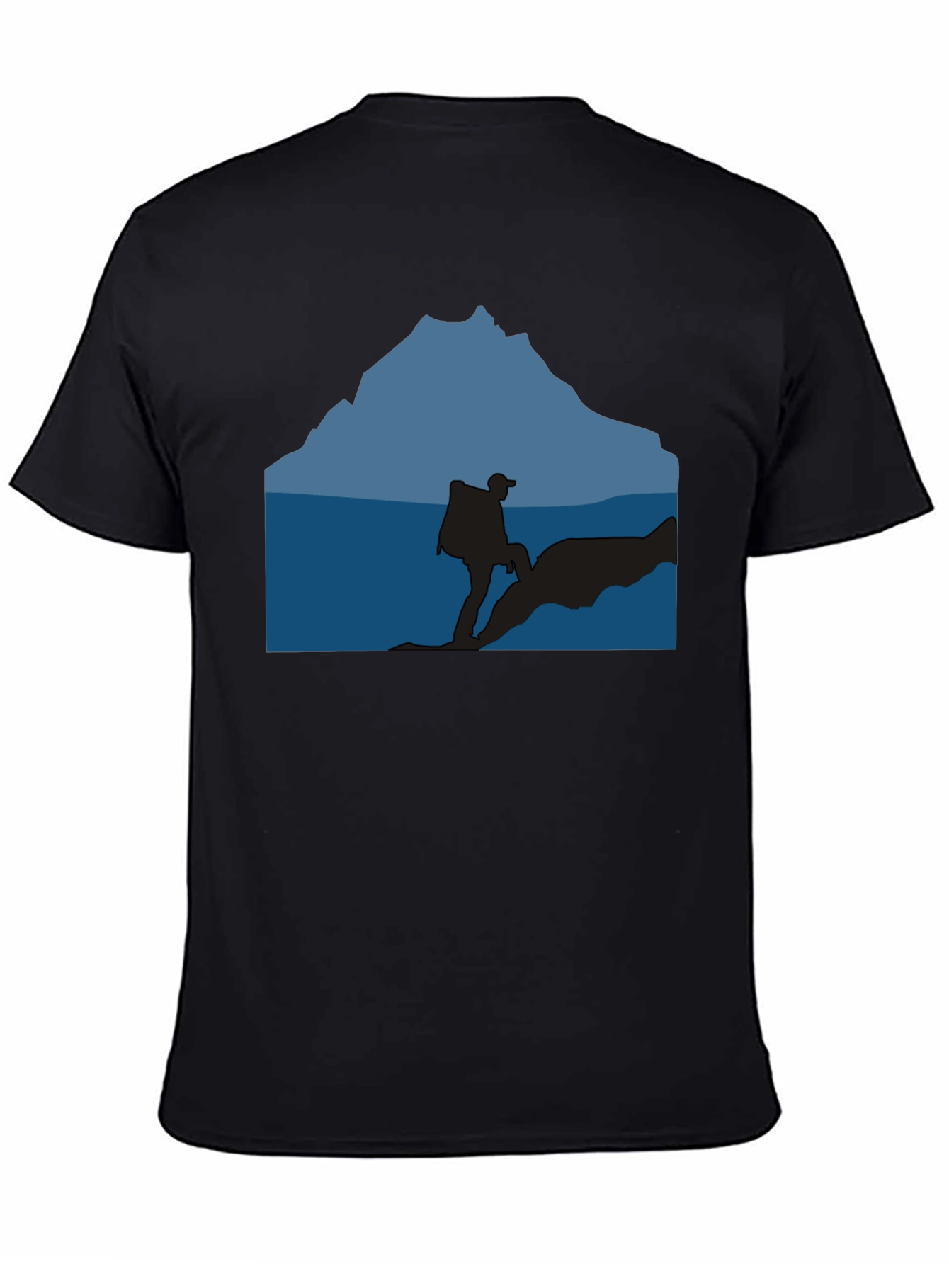 Outdoor Adventure Silhouette Graphic Tee - Black