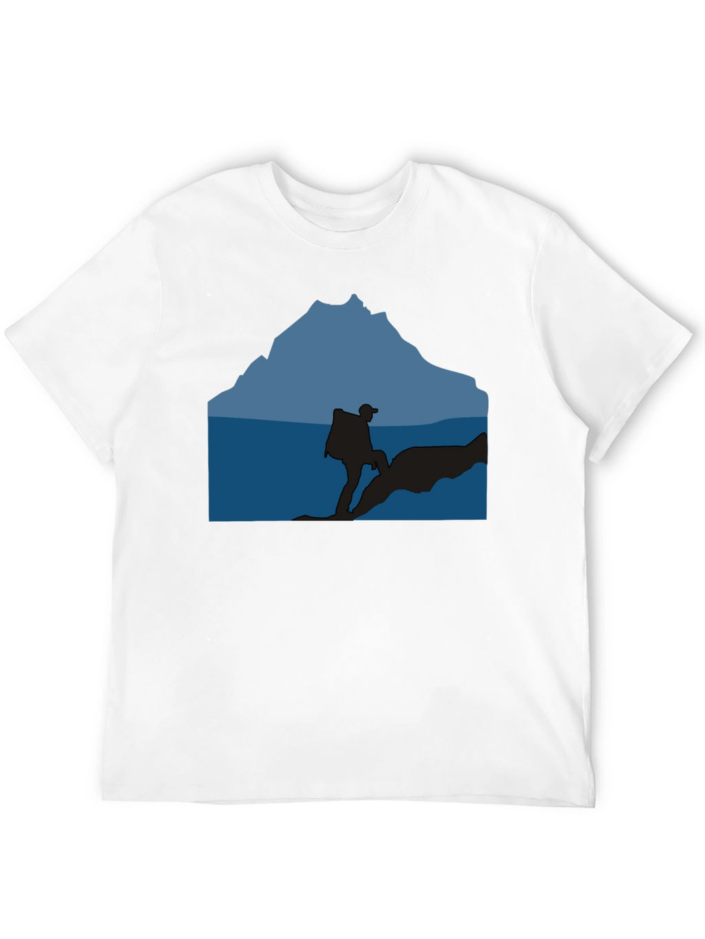 Outdoor Adventure Silhouette Graphic Tee - Black