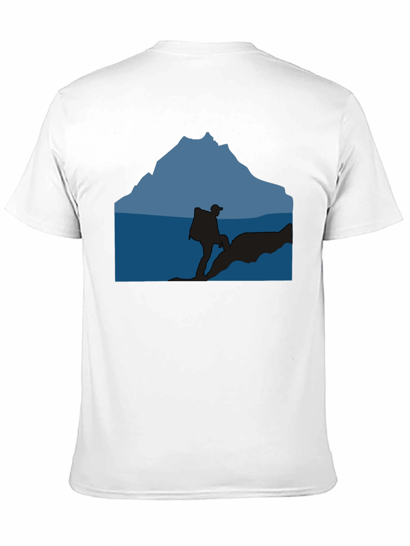 Outdoor Adventure Silhouette Graphic Tee - Black