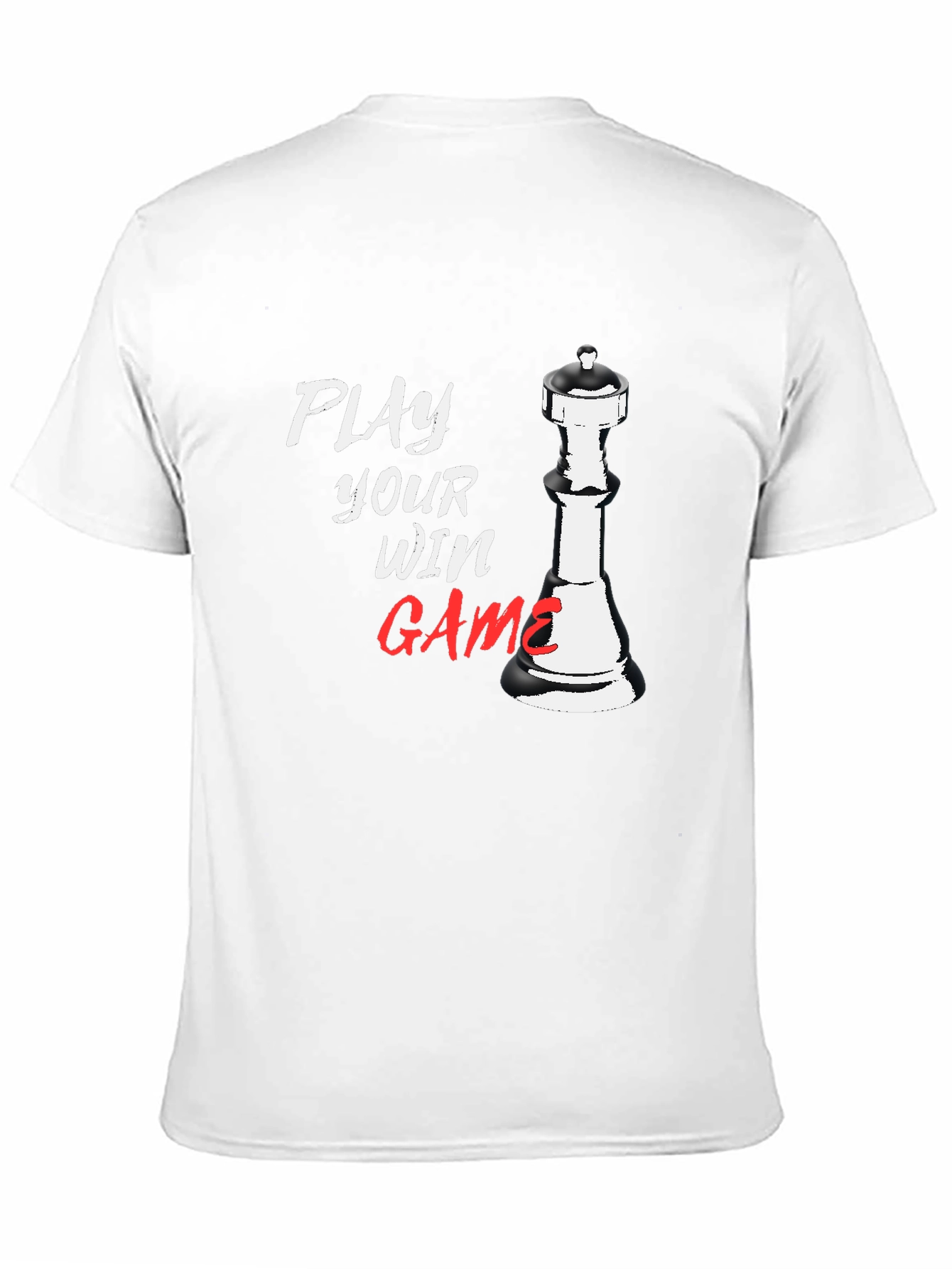 Play Your Win Game Chess Piece Black T-Shirt