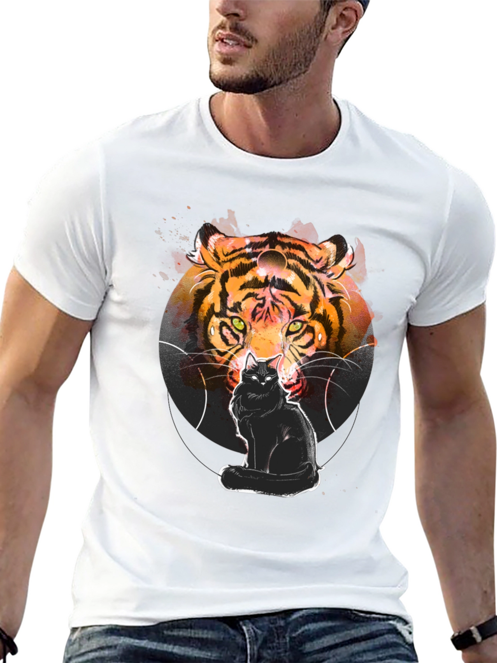 Tiger Cat Graphic T-Shirt