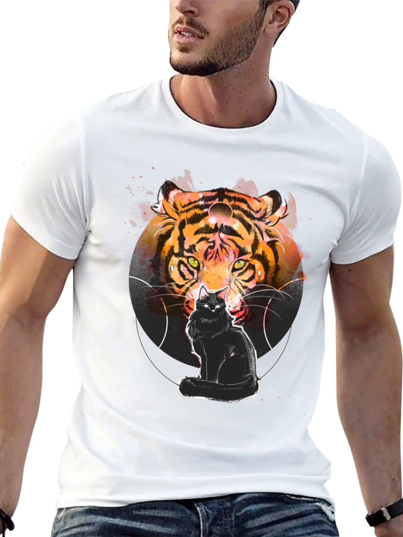 Tiger Cat Graphic T-Shirt