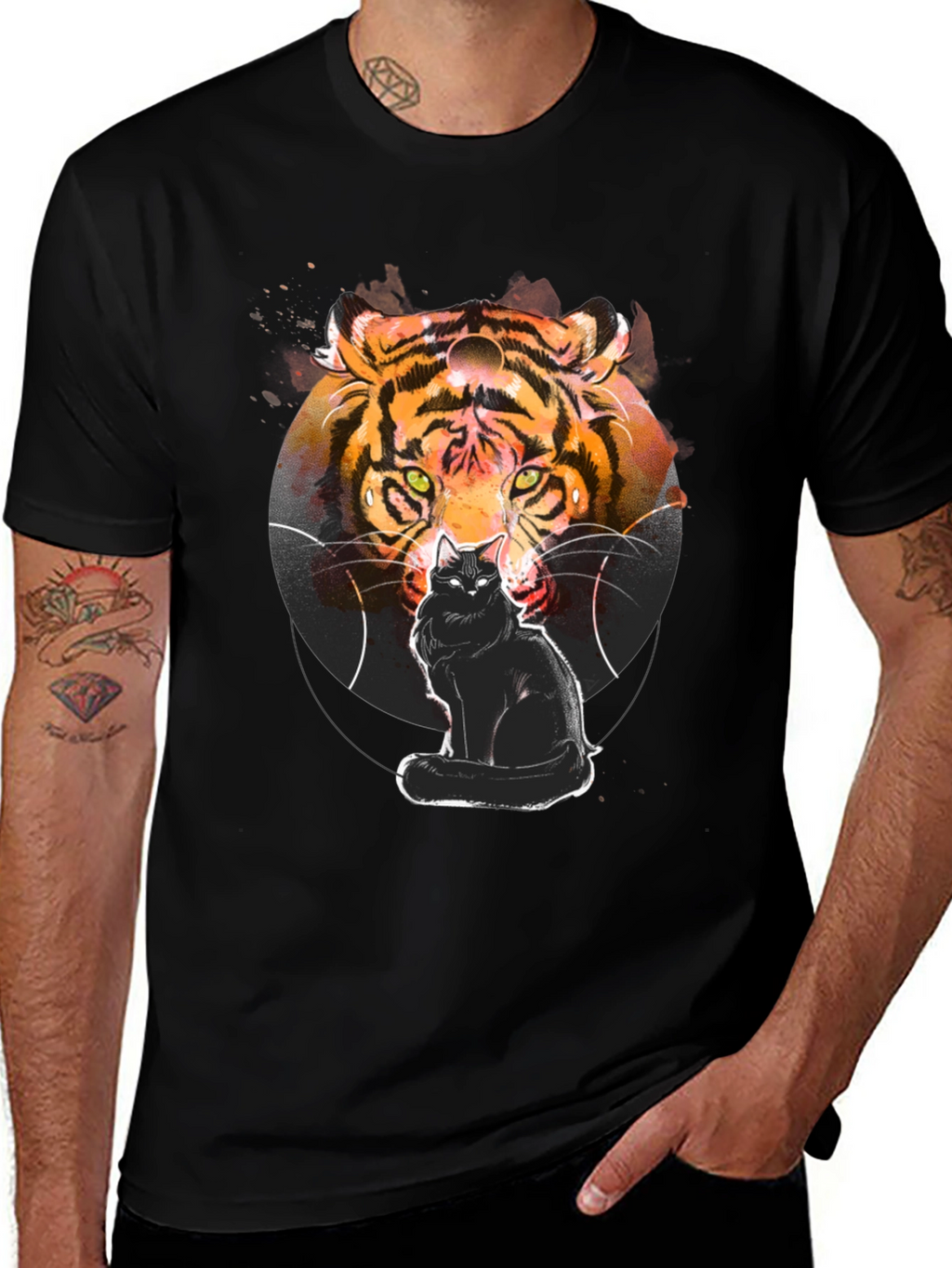 Tiger Cat Graphic T-Shirt