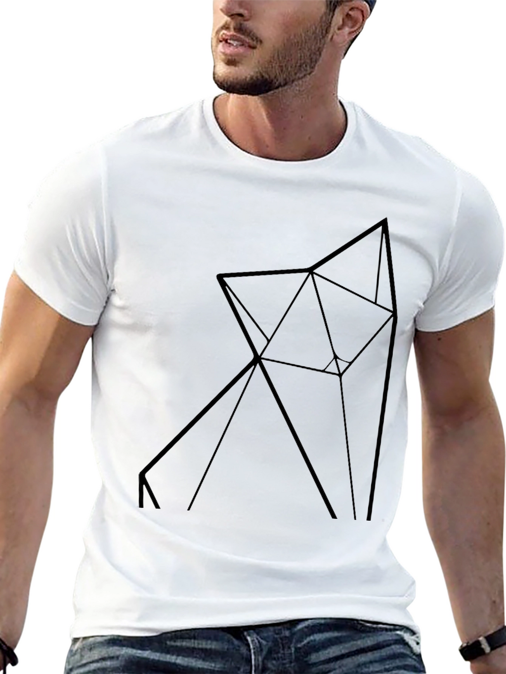 Geometric Print Tee - Modern Minimalist Design