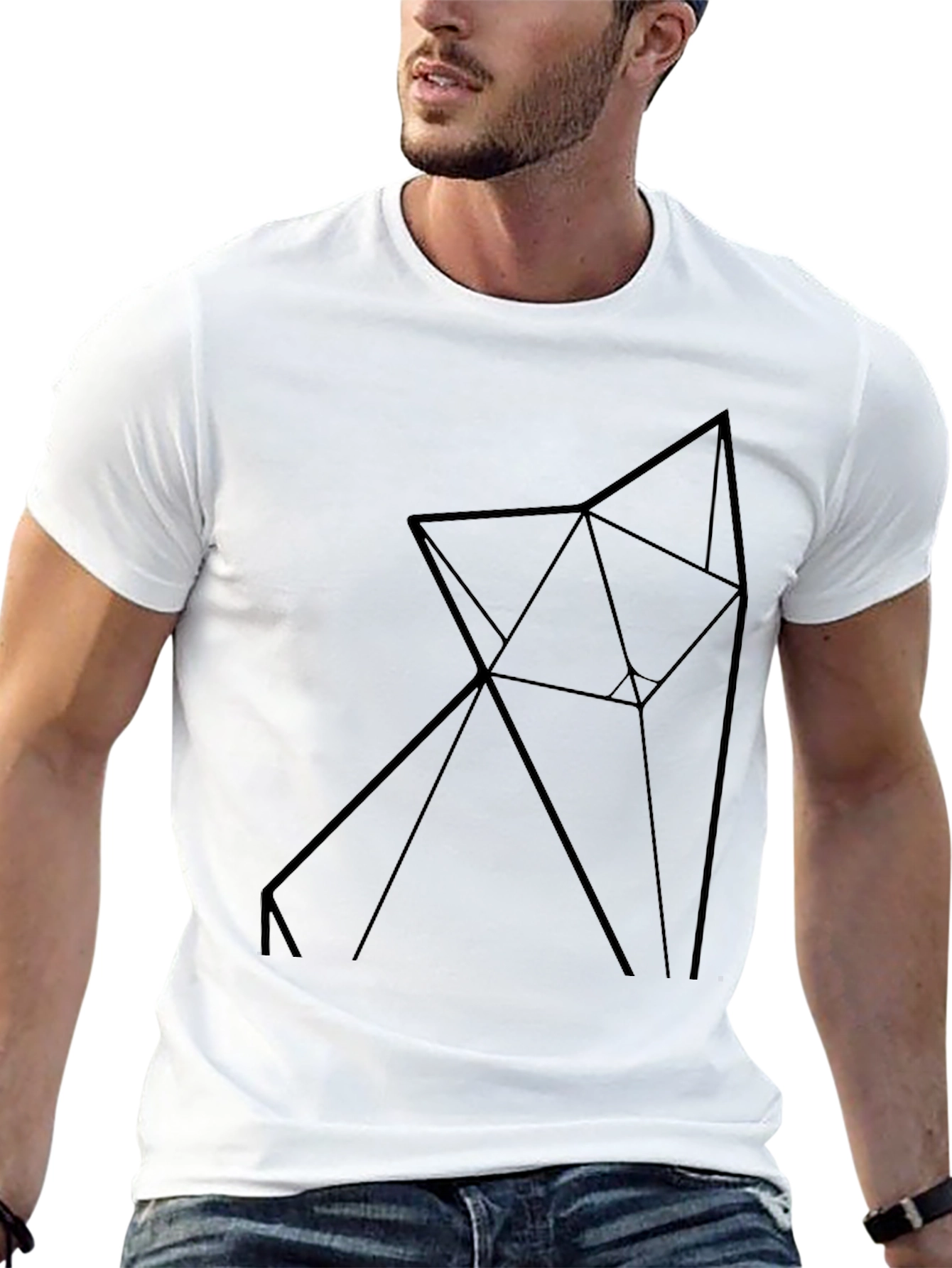 Geometric Print Tee - Modern Minimalist Design