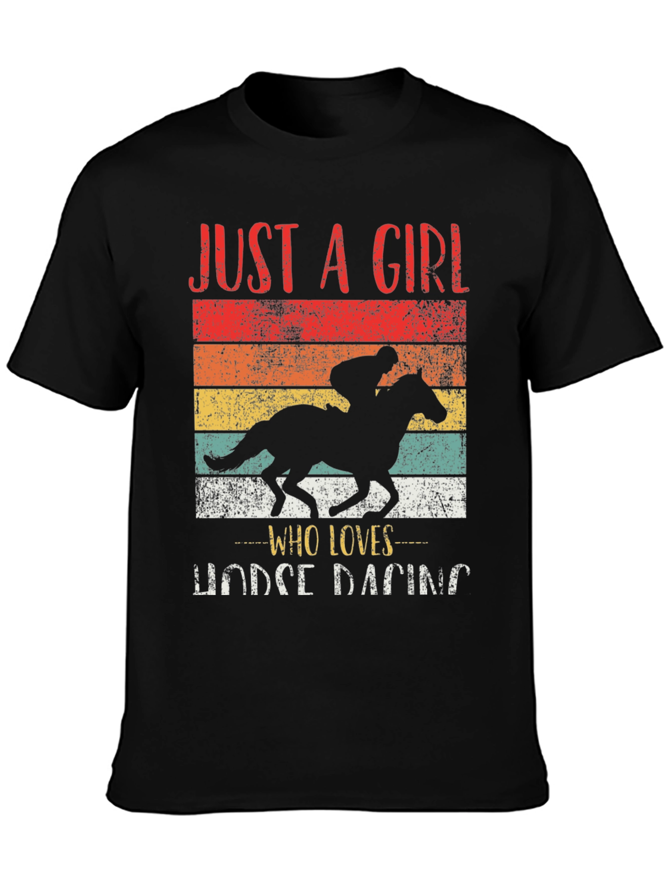 Just a Girl Who Loves Horse Racing T-Shirt