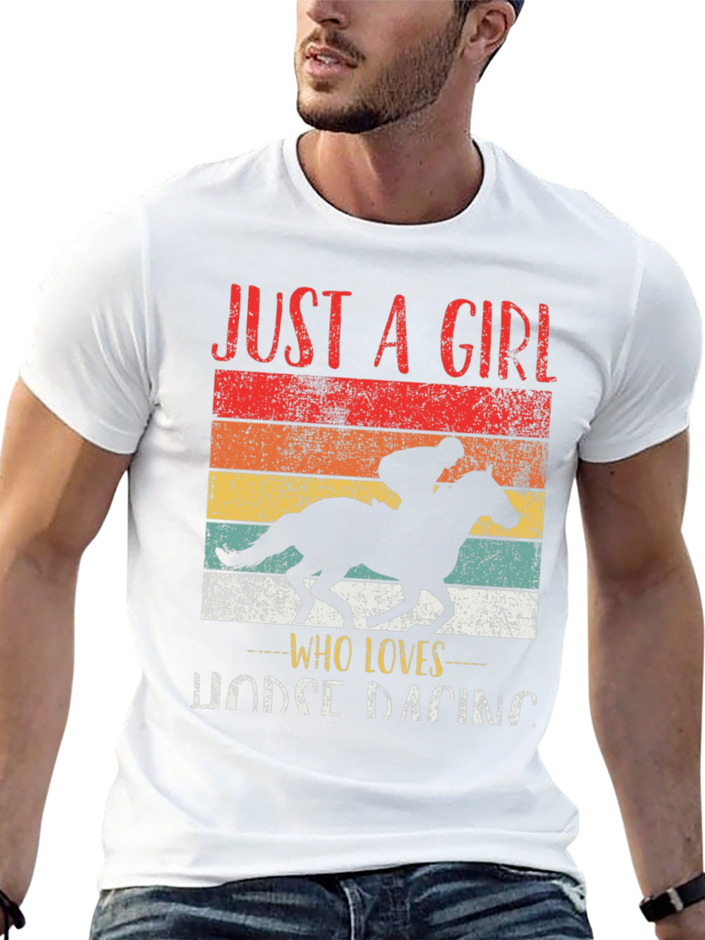 Just a Girl Who Loves Horse Racing T-Shirt