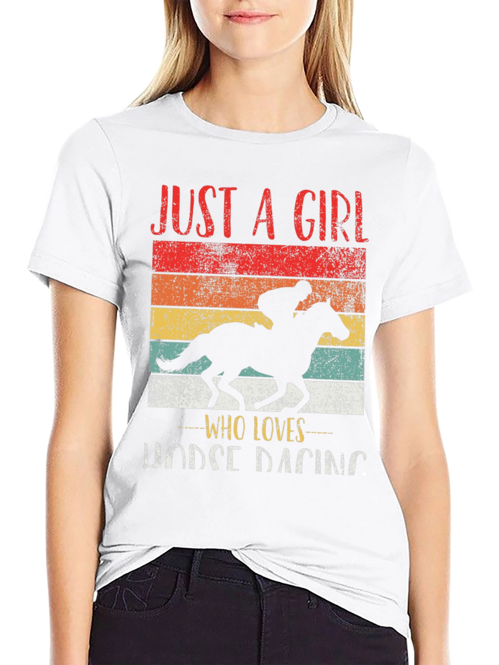 Just a Girl Who Loves Horse Racing T-Shirt
