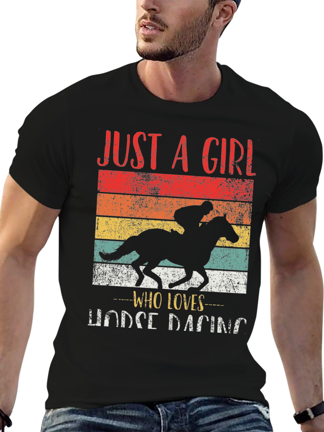 Just a Girl Who Loves Horse Racing T-Shirt