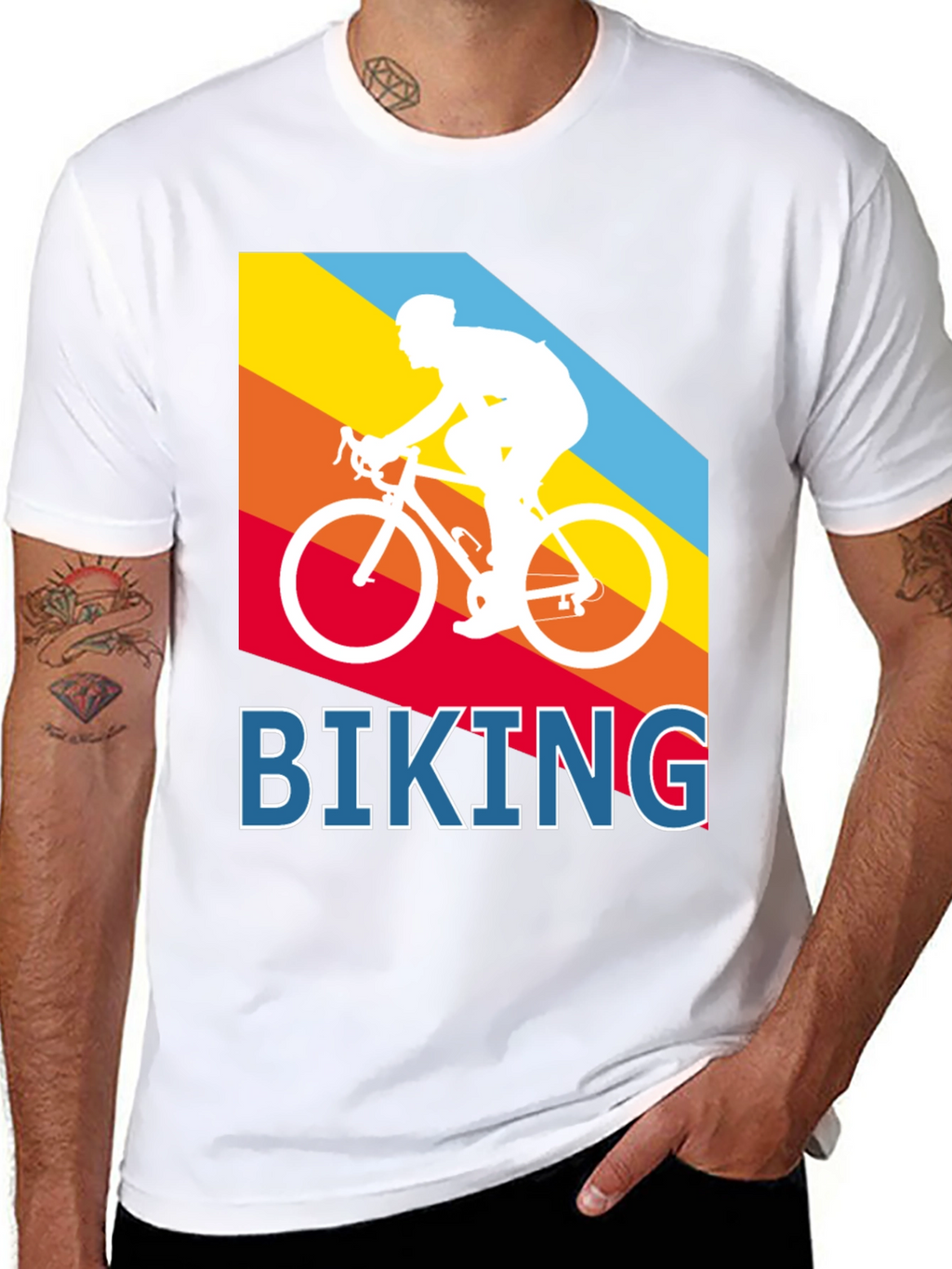 Mens Biking T-Shirt - Cycling Graphic Tee