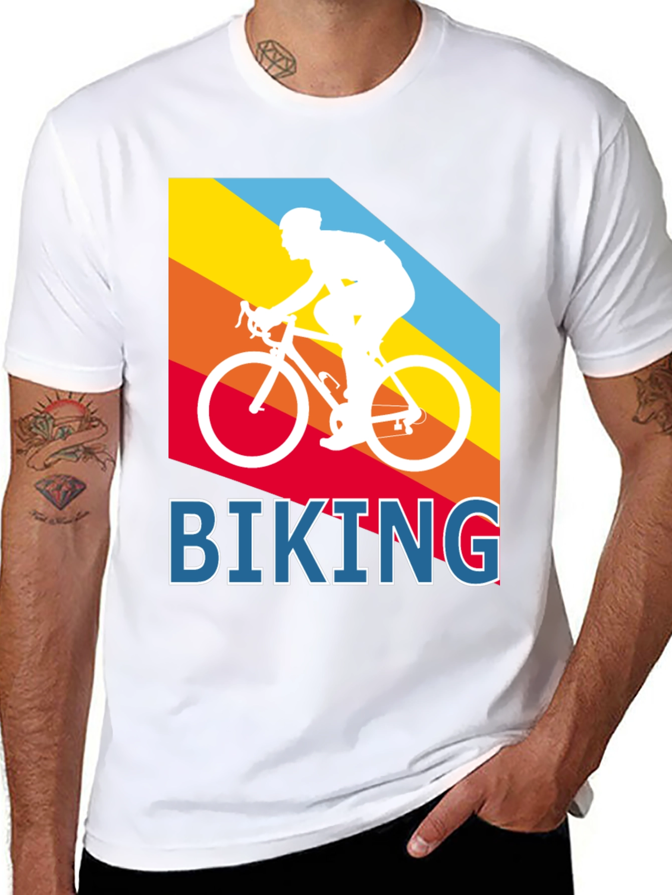 Mens Biking T-Shirt - Cycling Graphic Tee