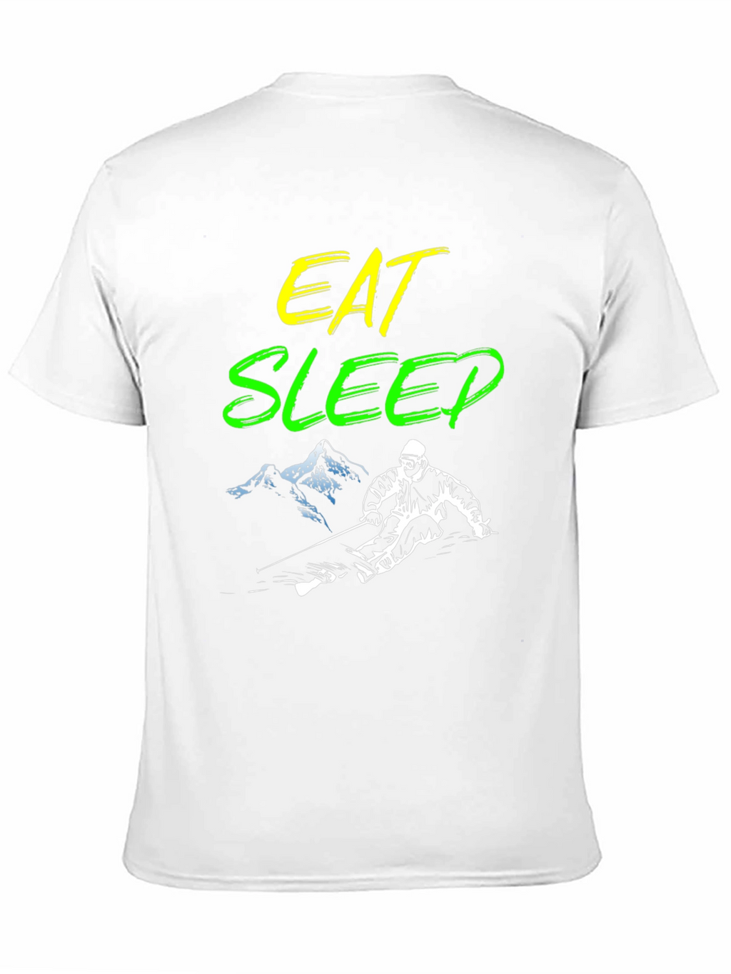 Eat Sleep Ski Black Graphic Tee