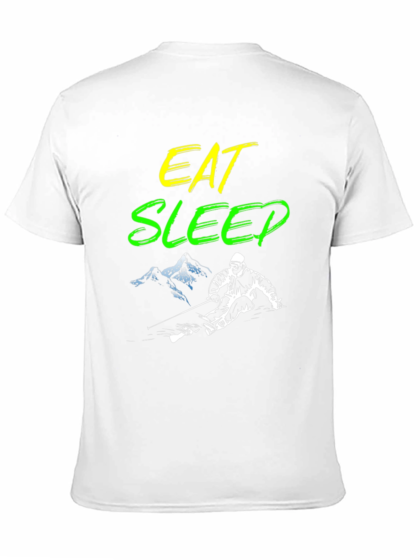 Eat Sleep Ski Black Graphic Tee