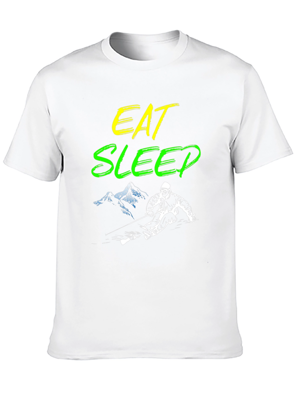 Eat Sleep Ski Black Graphic Tee