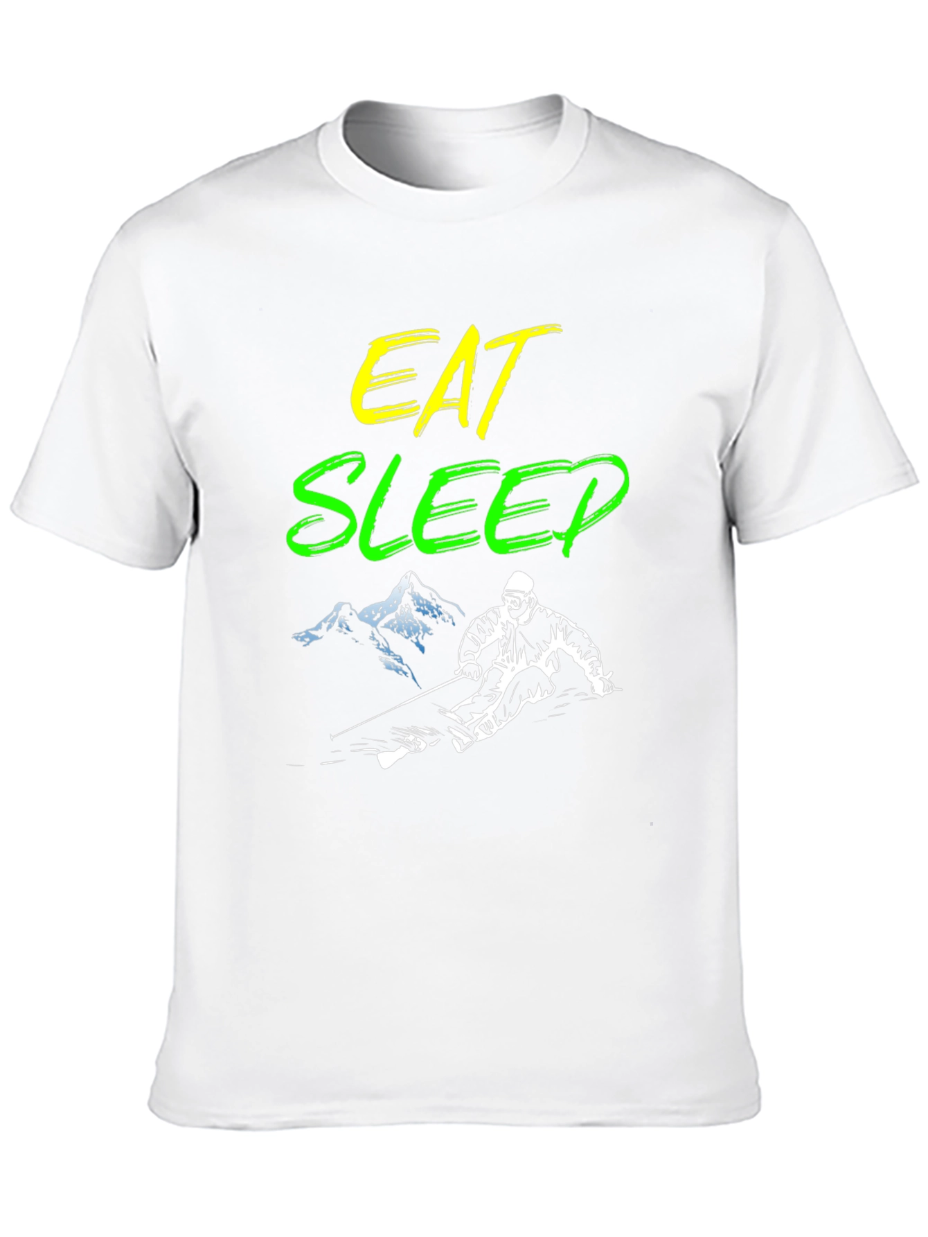 Eat Sleep Ski Black Graphic Tee