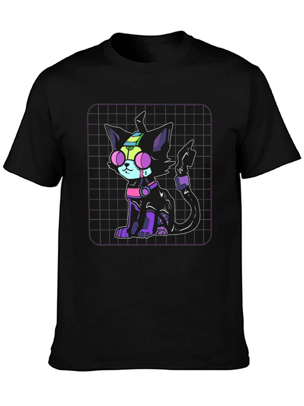 Cyberpunk Cat Graphic Tee
