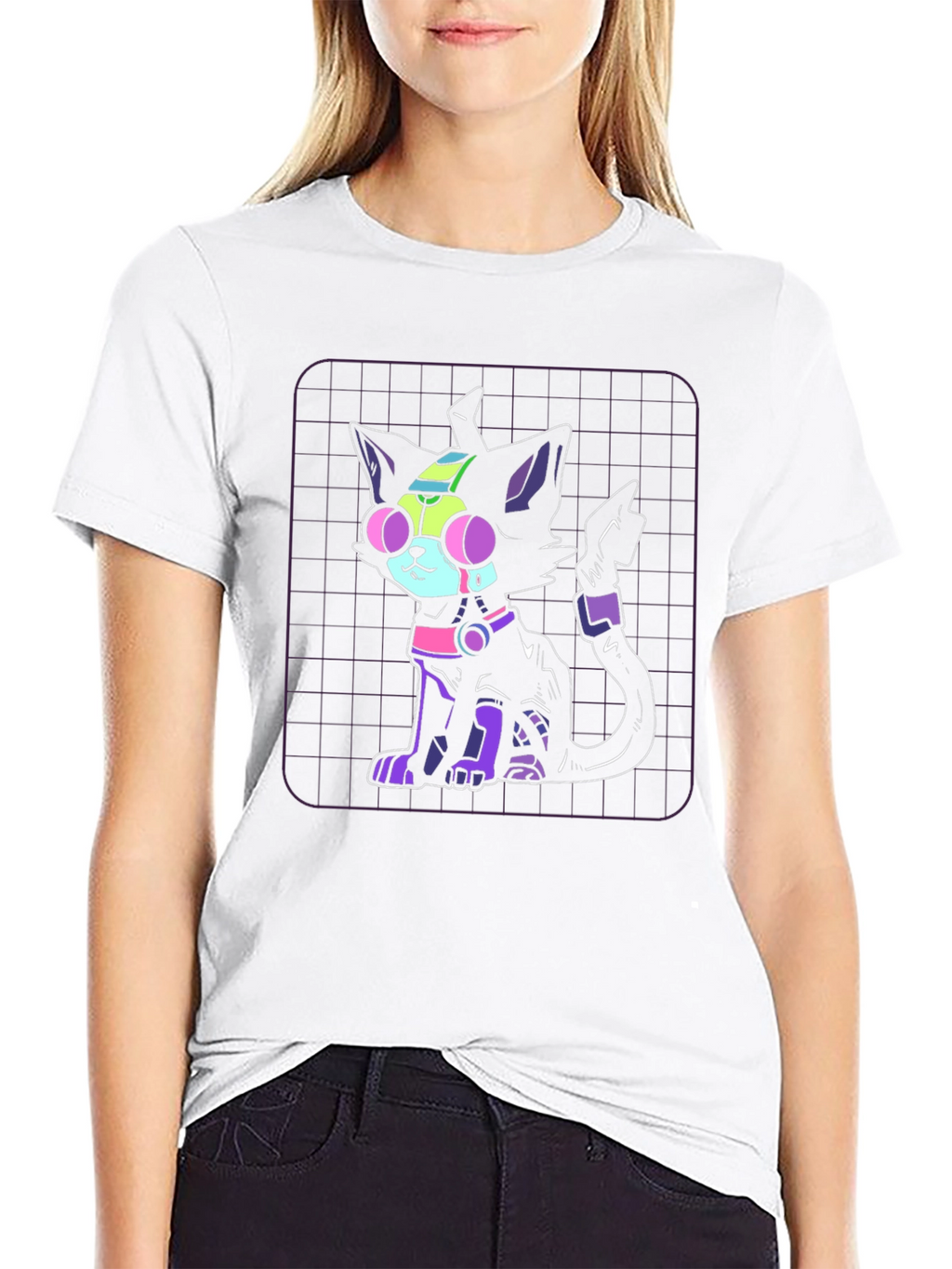 Cyberpunk Cat Graphic Tee