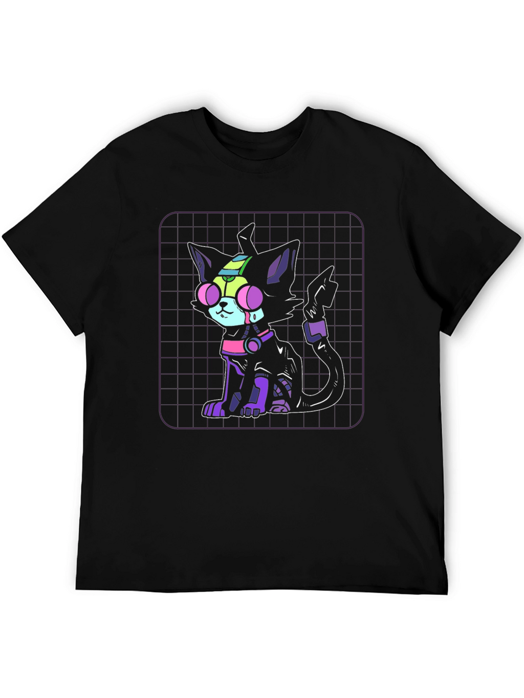 Cyberpunk Cat Graphic Tee
