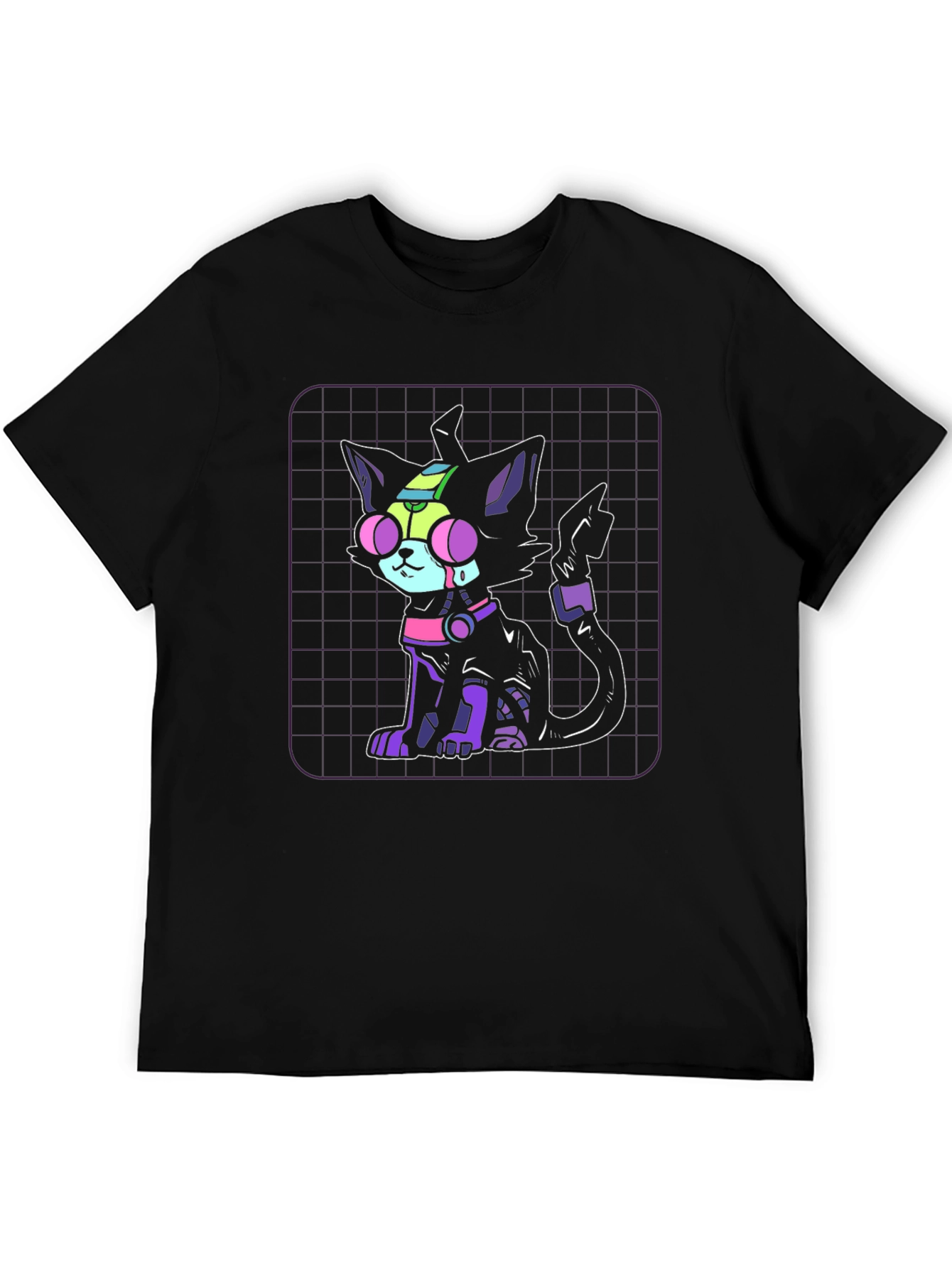 Cyberpunk Cat Graphic Tee